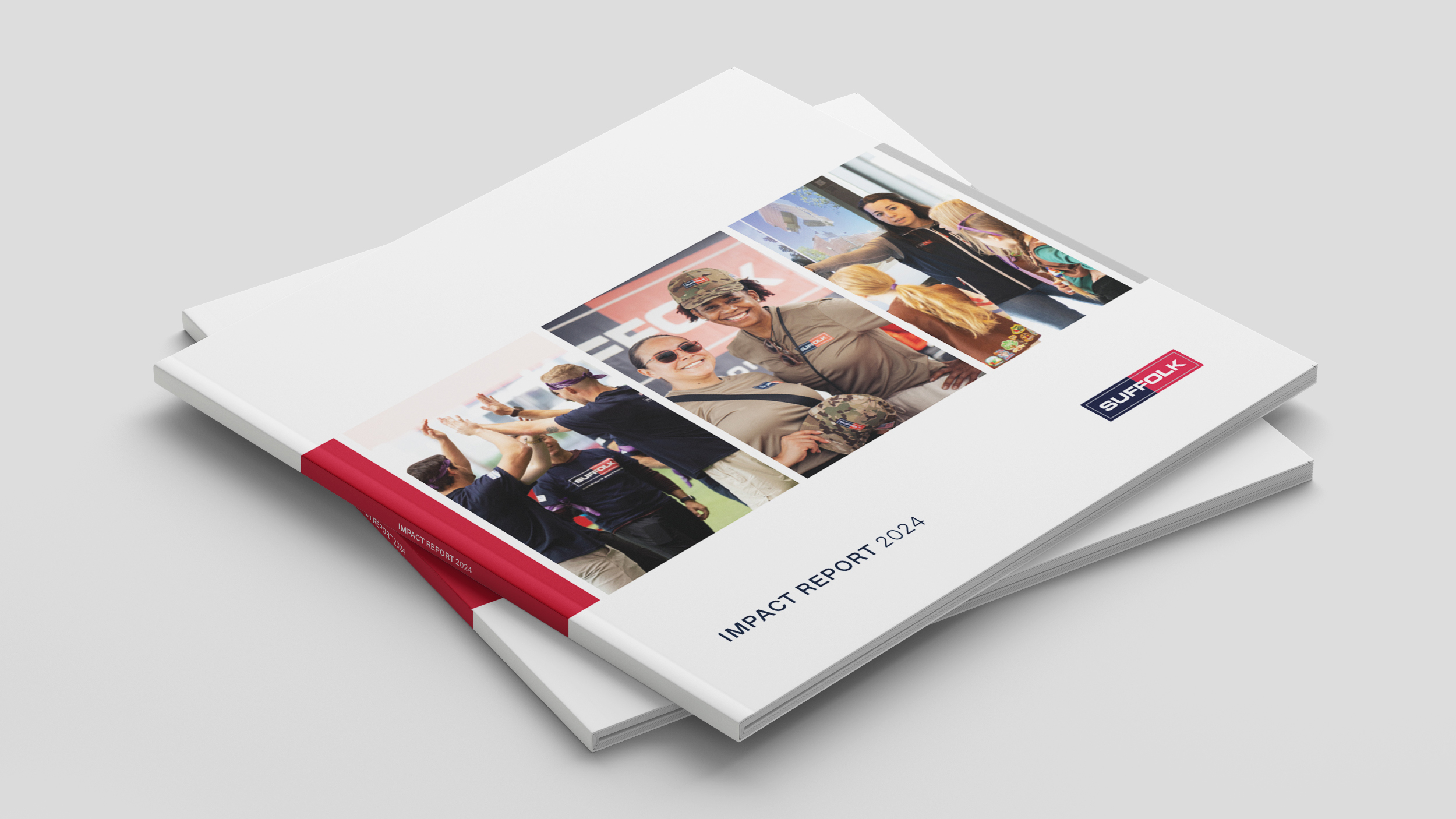 photo of impact report booklet on table
